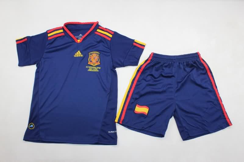 Kids Spain 2010 Away Soccer Jersey And Shorts
